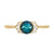 Teal Sapphire Ring + Baguette Diamonds