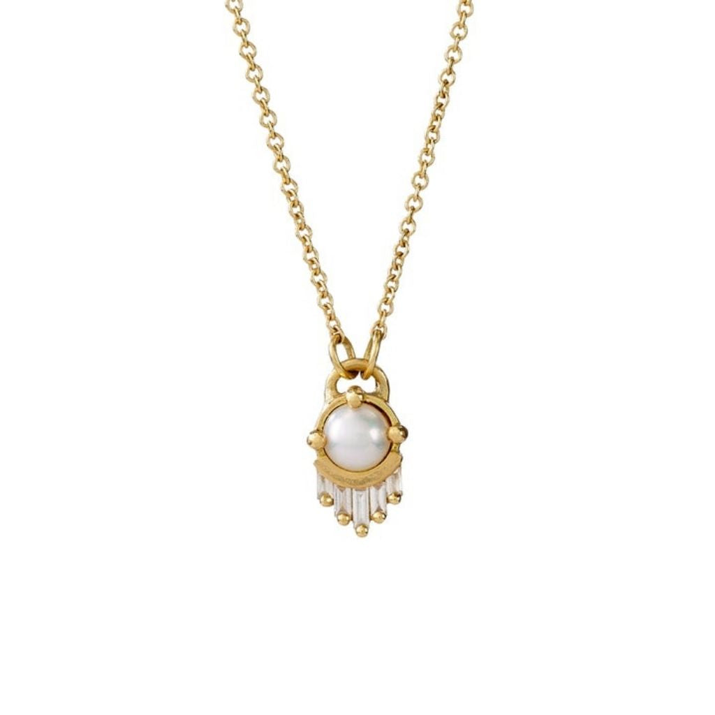 Pearl + Diamond Necklace
