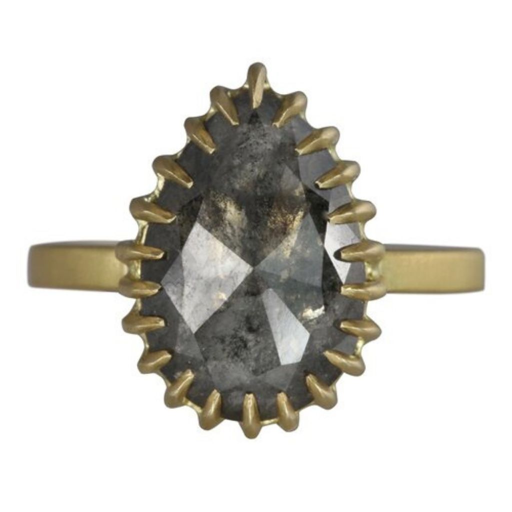 Mystical Pear Soliel Diamond Ring