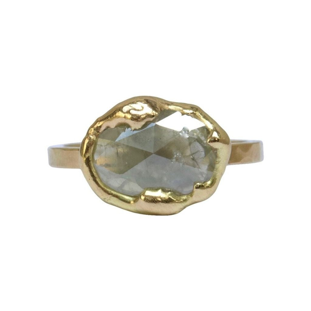 Portal Rustic Diamond Signet Ring
