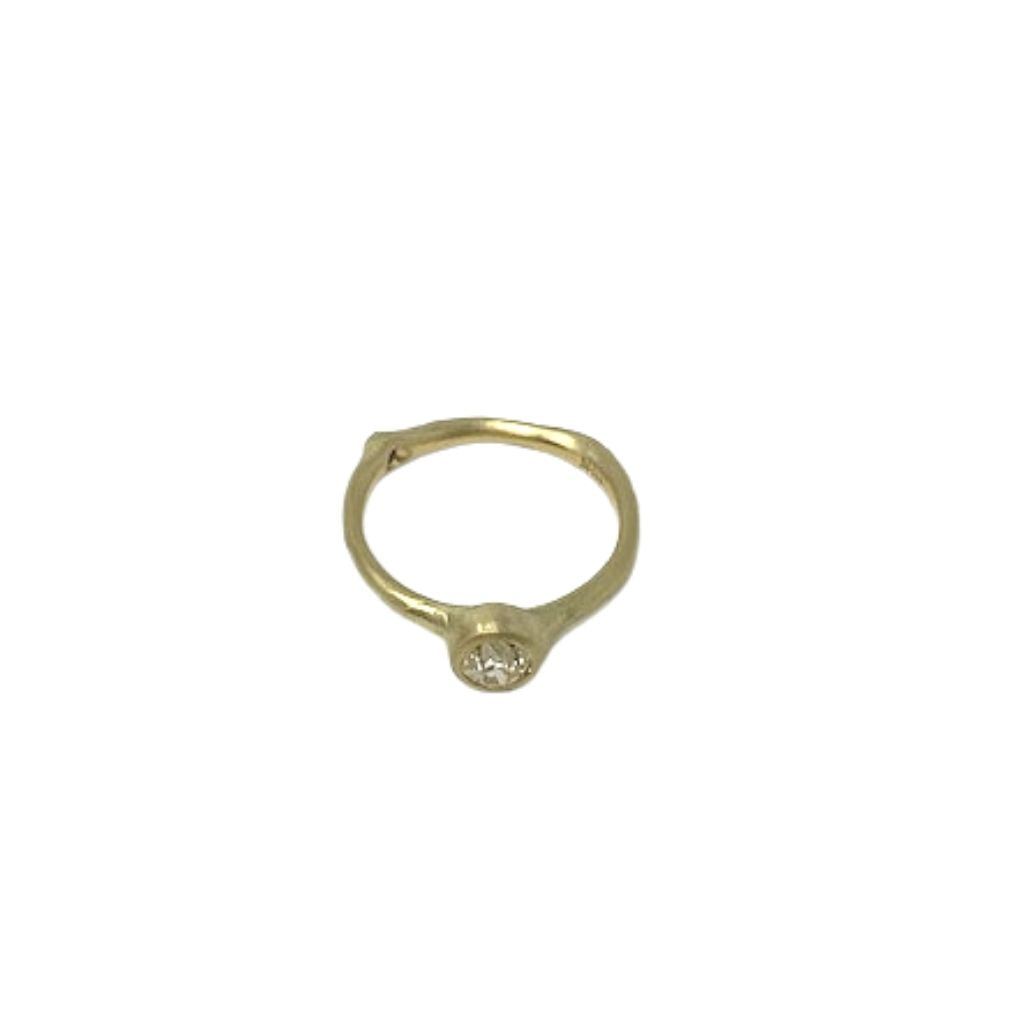 Natural Old European Cut Solitaire + Contour Band