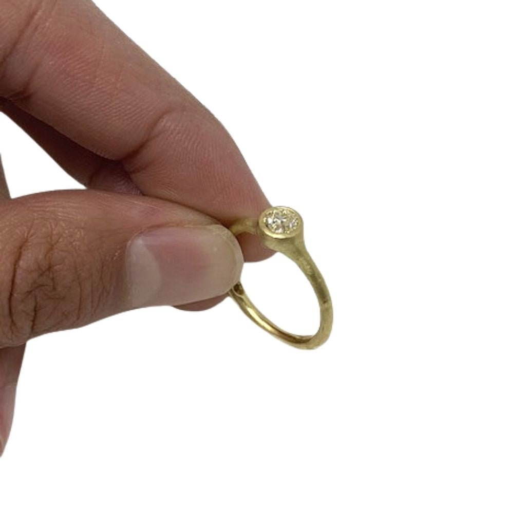 Natural Old European Cut Solitaire + Contour Band