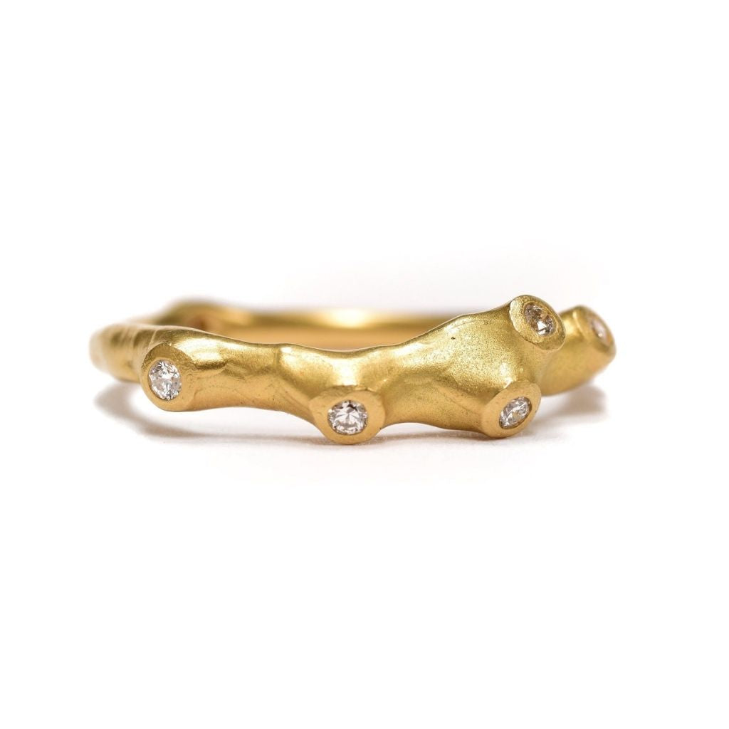 Barnacle Ring + White Diamonds