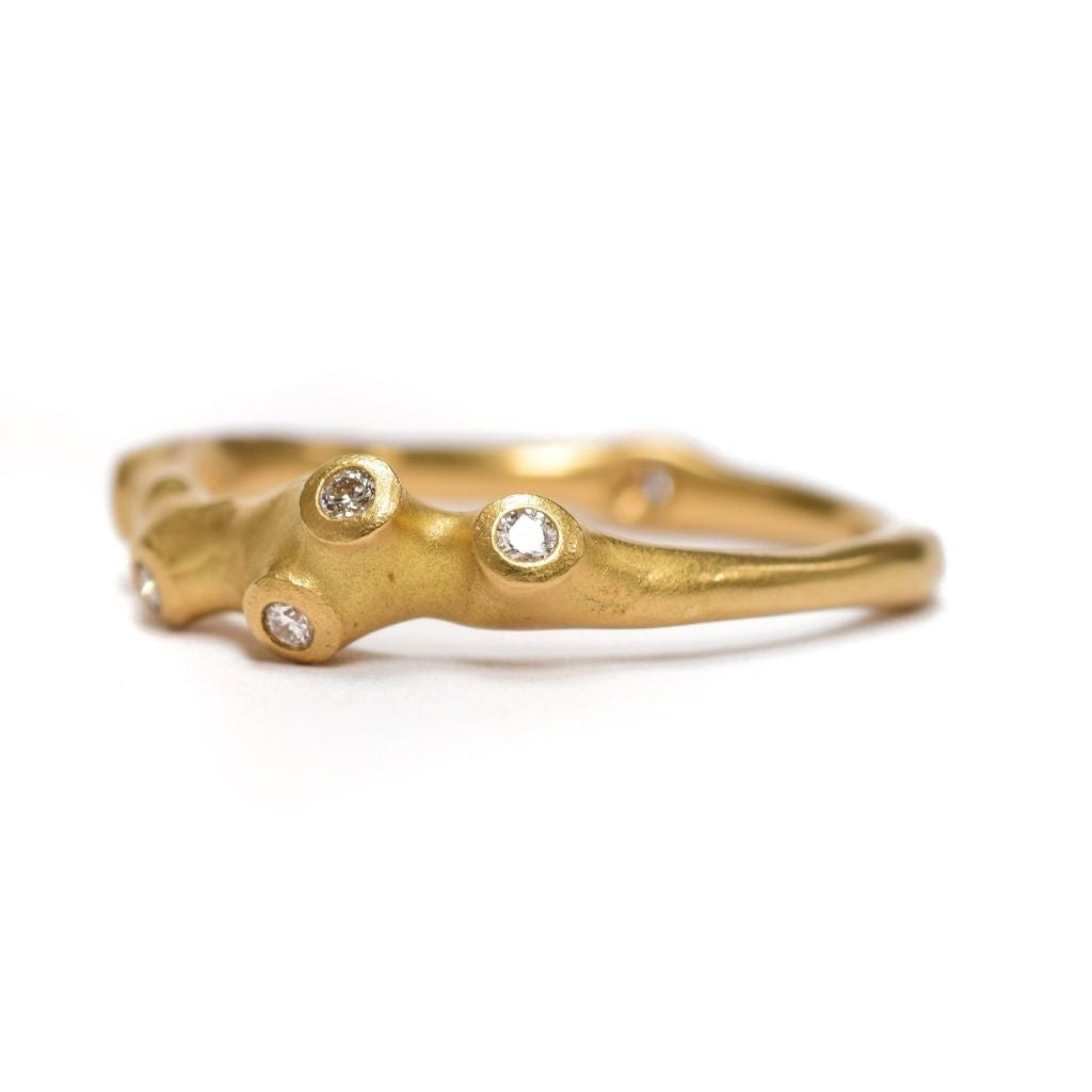 Barnacle Ring + White Diamonds