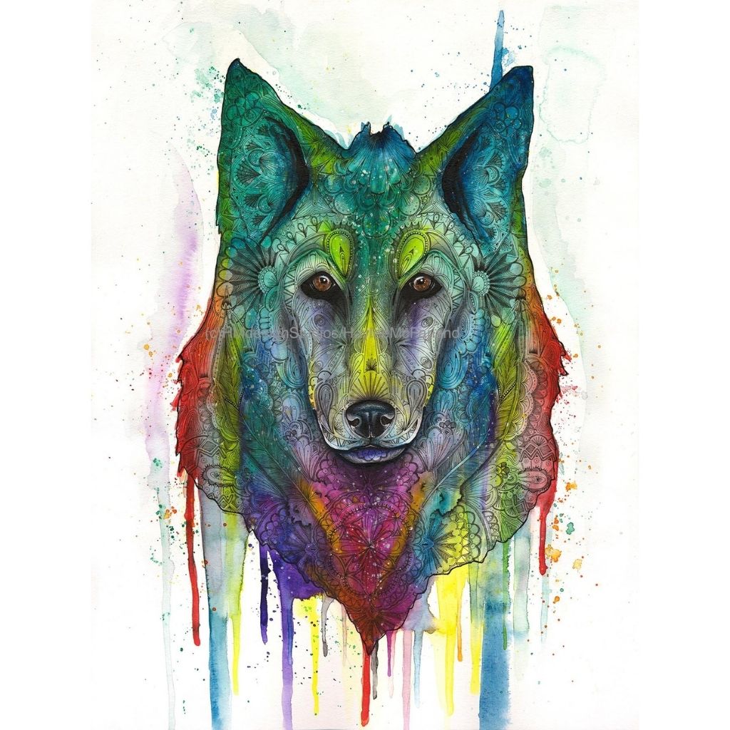 Cosmic Wolf Print