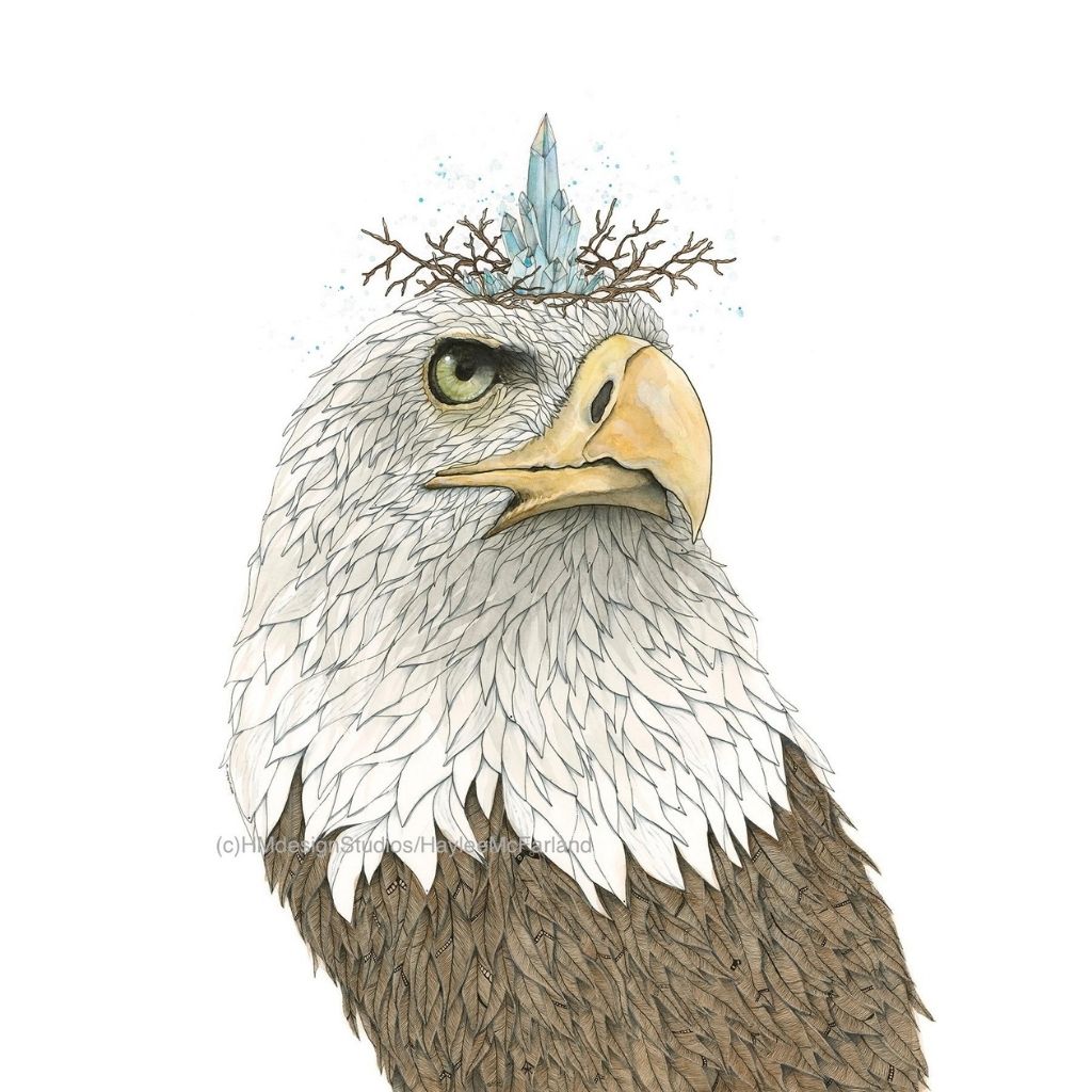 Eagle with Crown Print