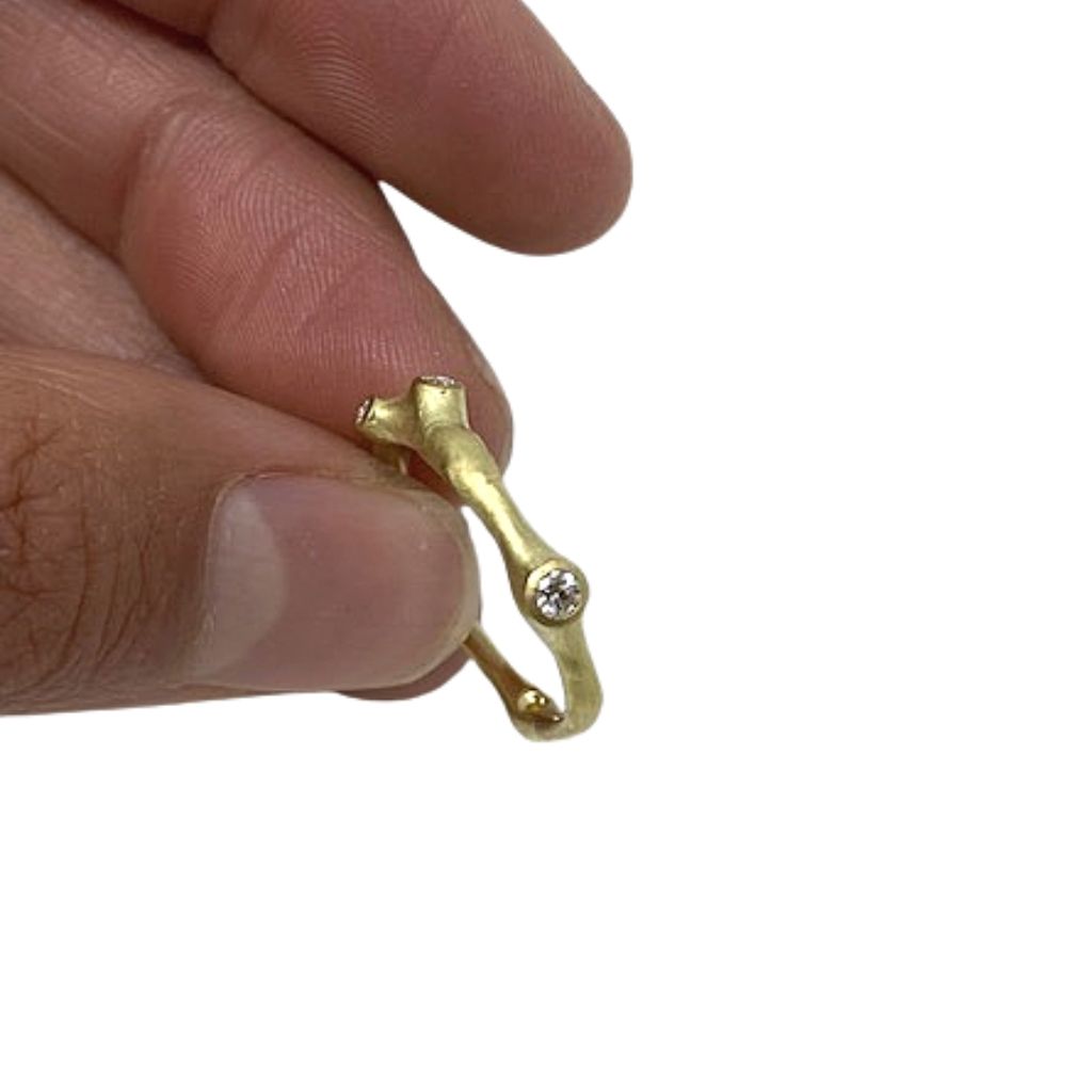 Barnacle Stacker Ring + White Diamonds