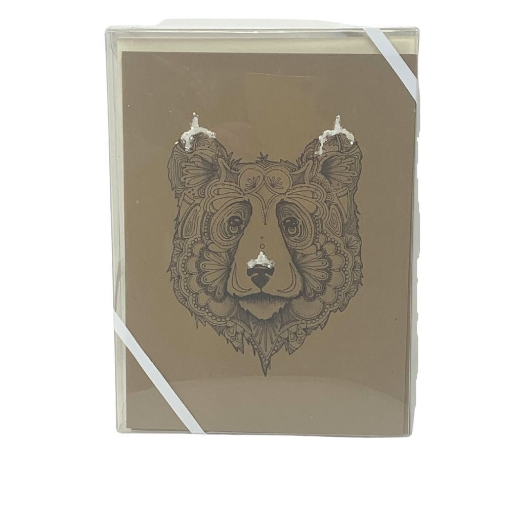 Snowy Bear Winter Card pack of 6