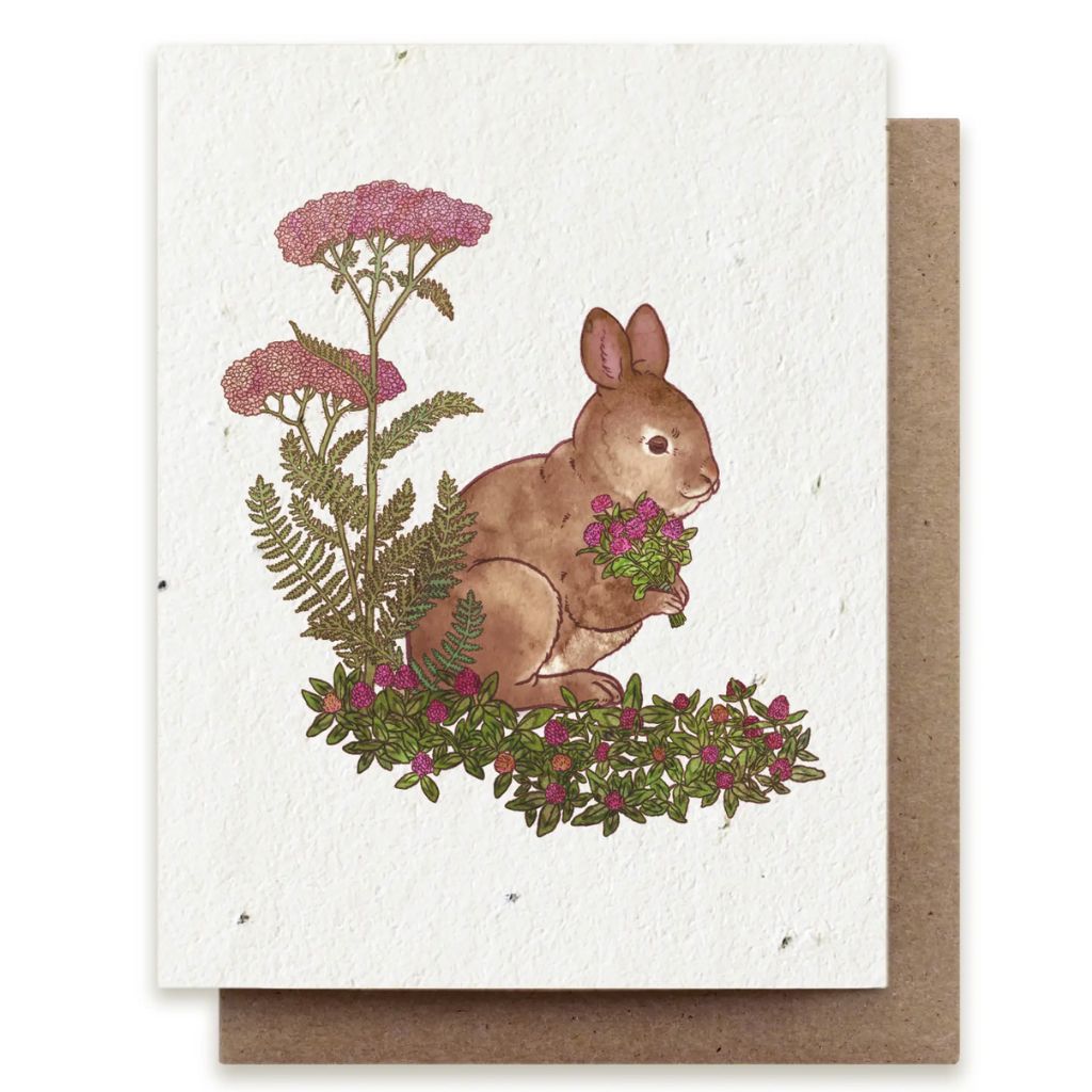 Rabbit Gathering Card
