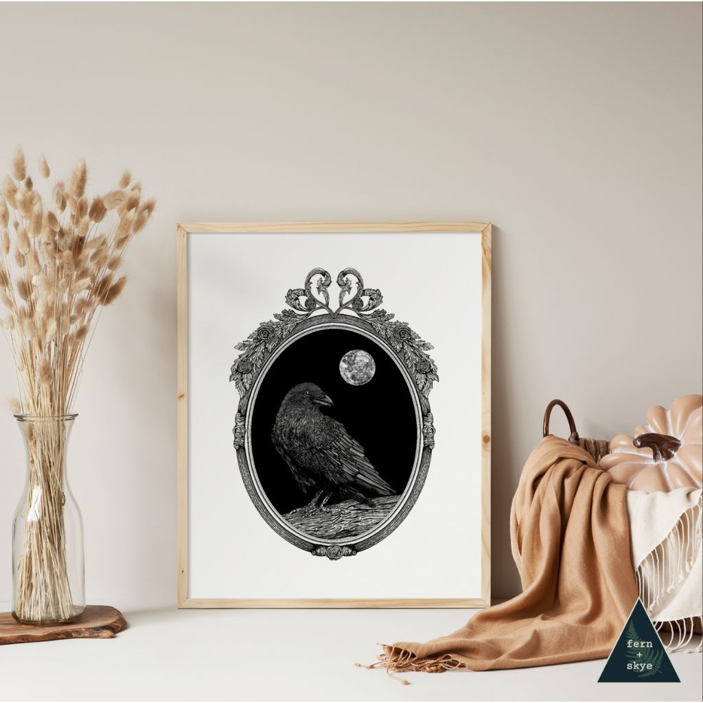 Raven + Mirror Print