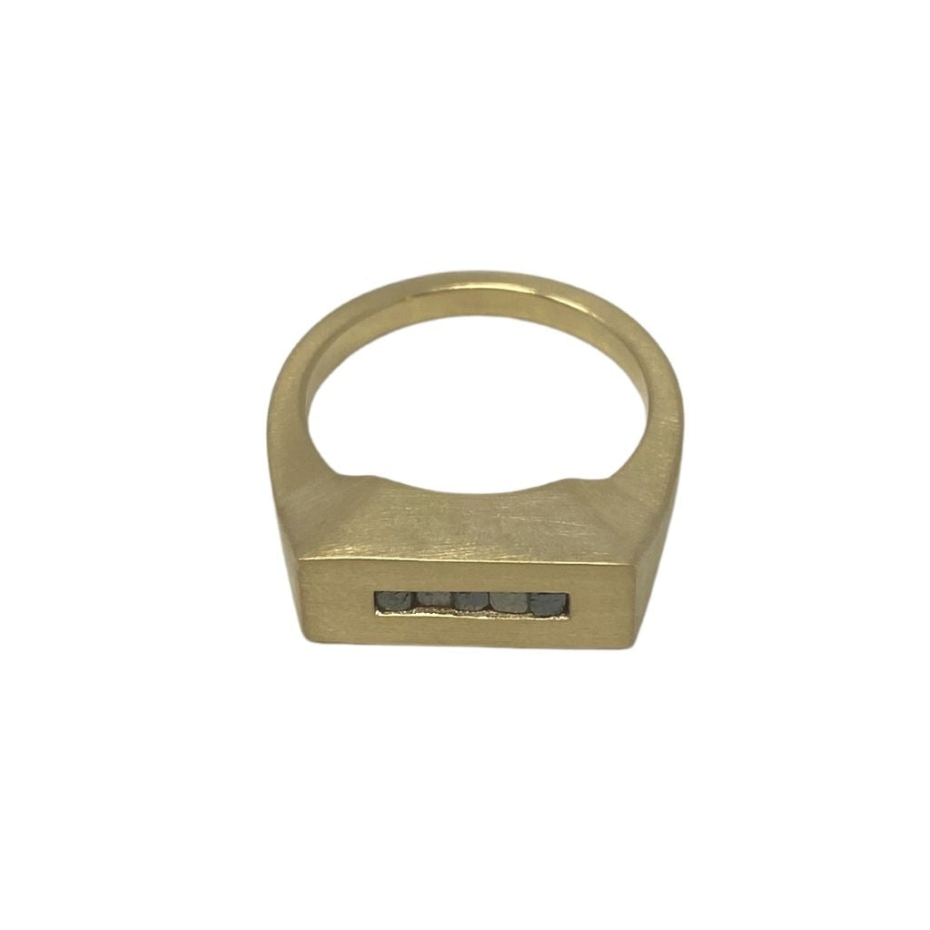 Medium Cubed Diamond Ring