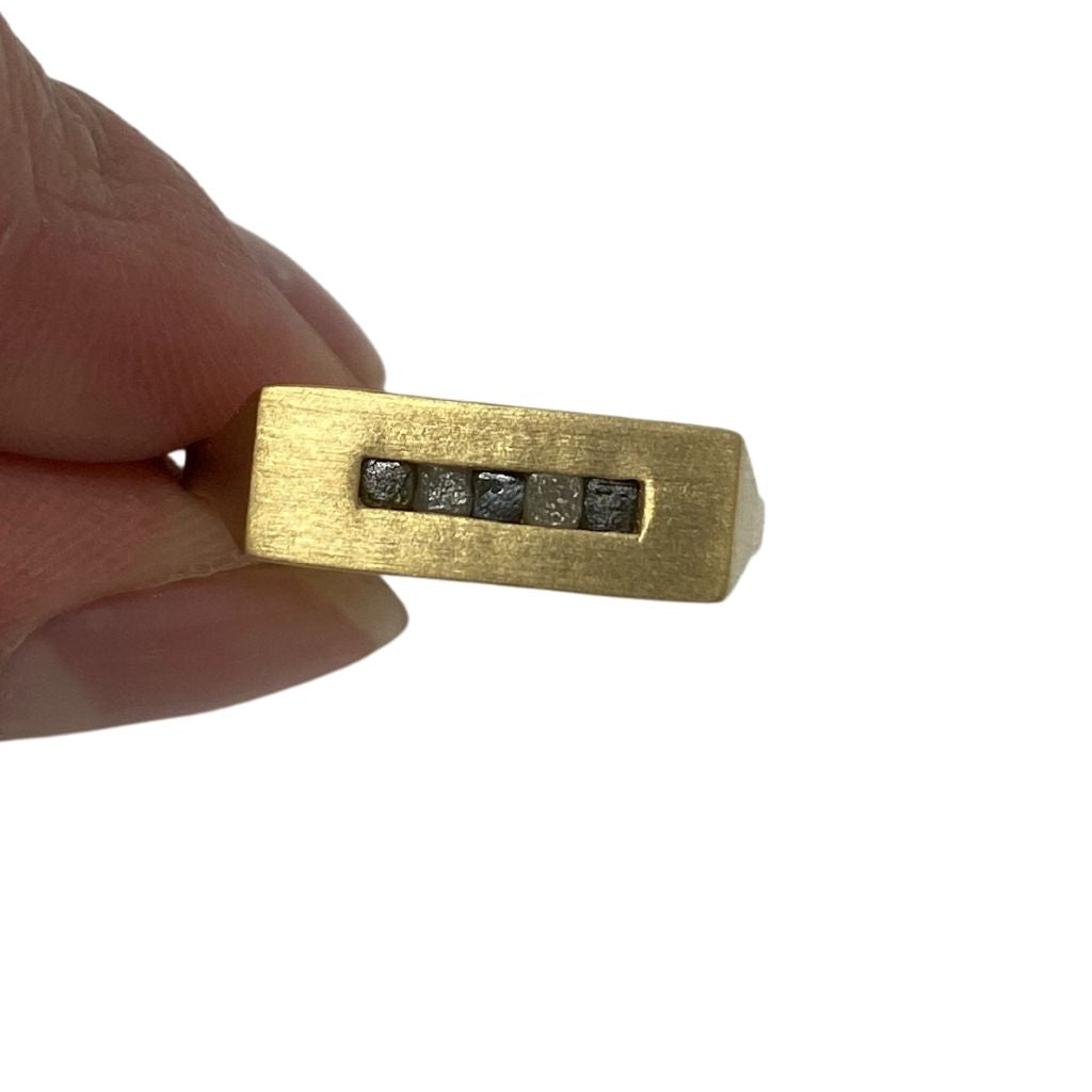 Medium Cubed Diamond Ring