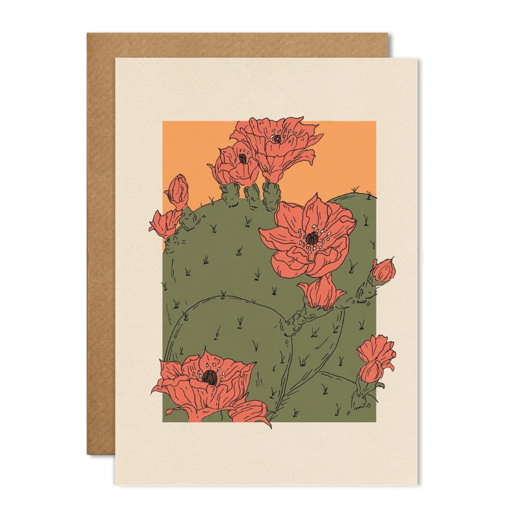 Cactus Flower Card