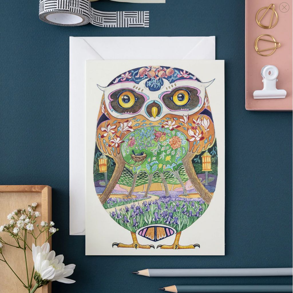 Owl In The Forest Card