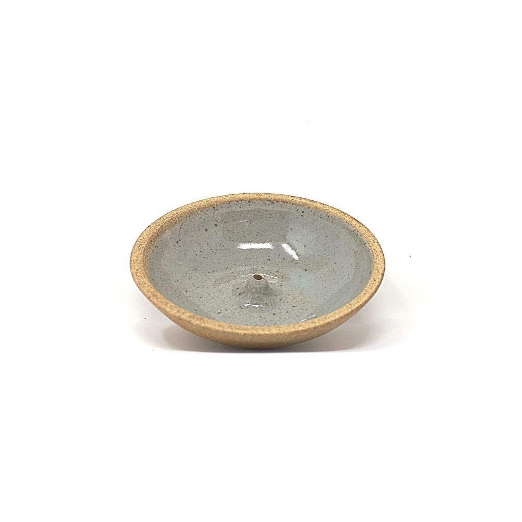 Stoneware Incense Holder + Celadon