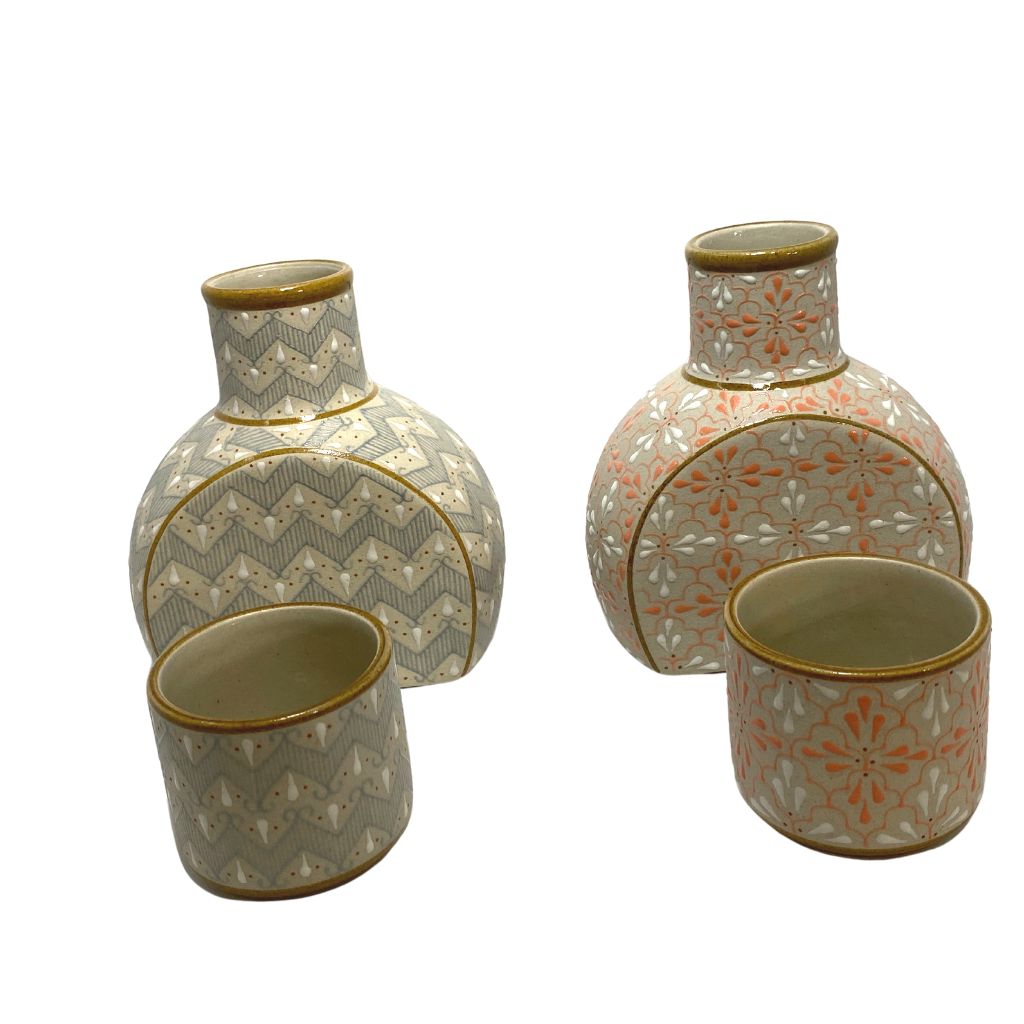 Ceramic Water Carafe + Cup