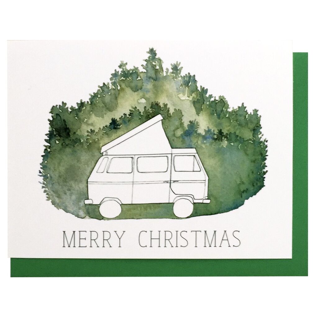 Camper Van Christmas Card