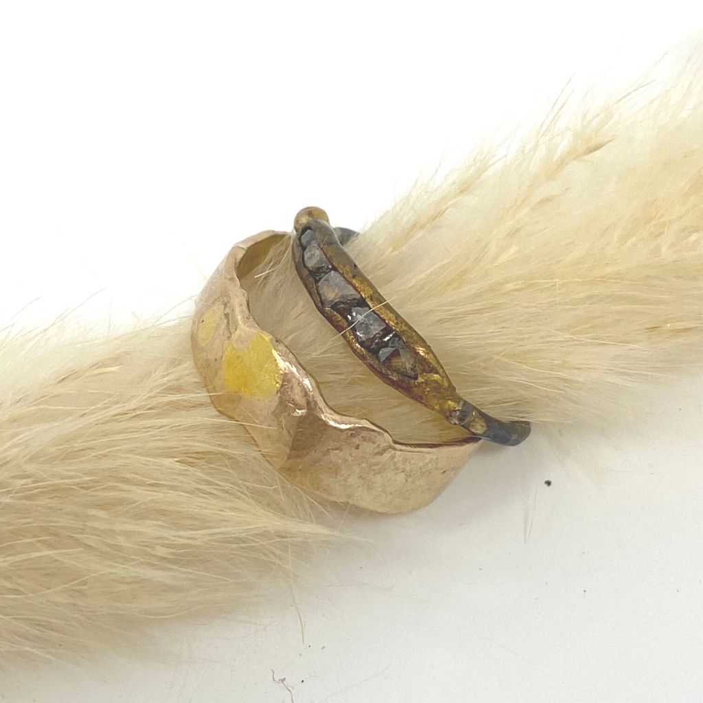 Rose Cut + Diamond Band