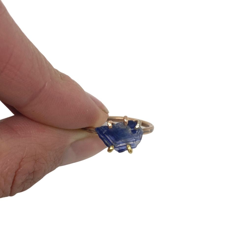 Thai Sapphire + Rose Gold Ring
