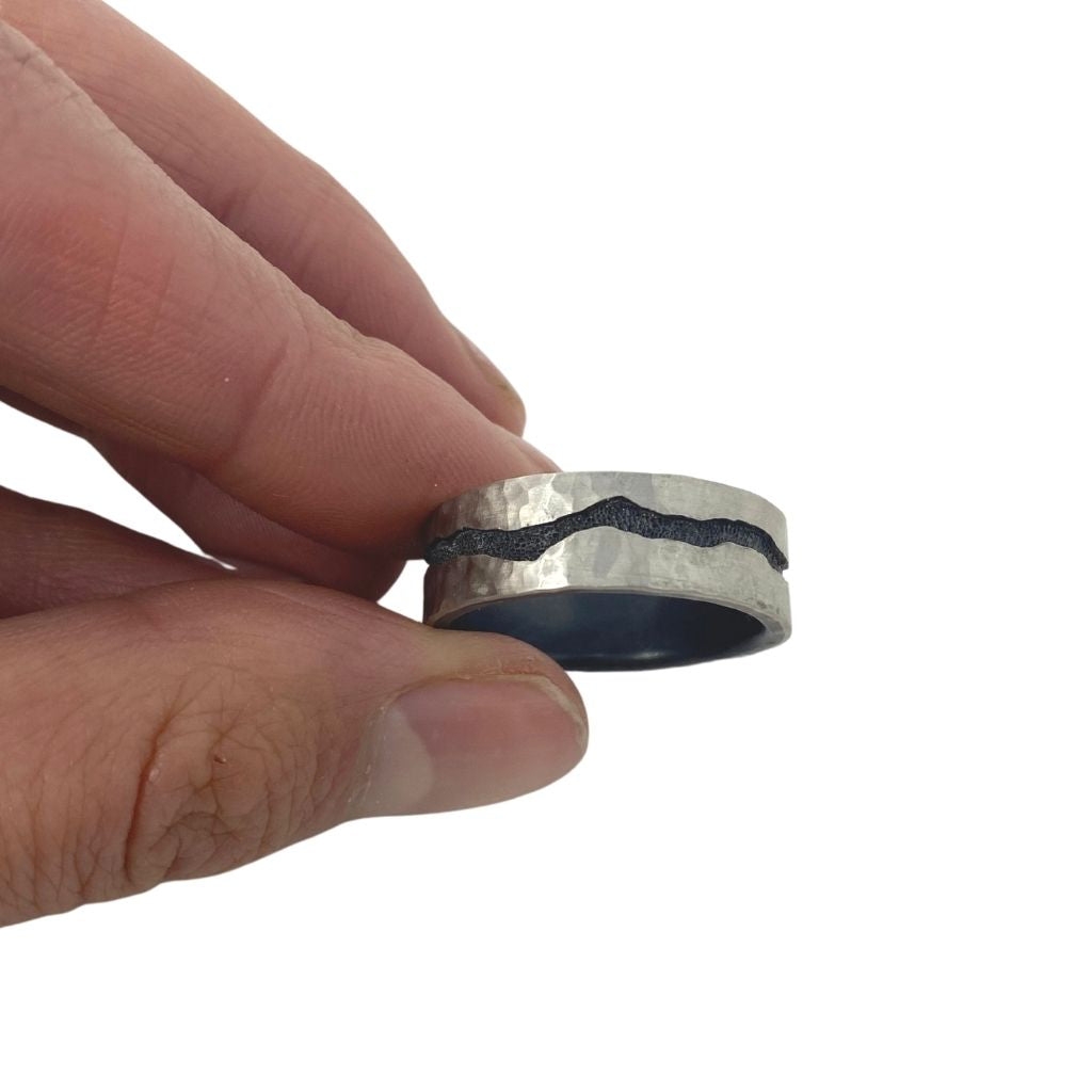 Hammered Platinum Band