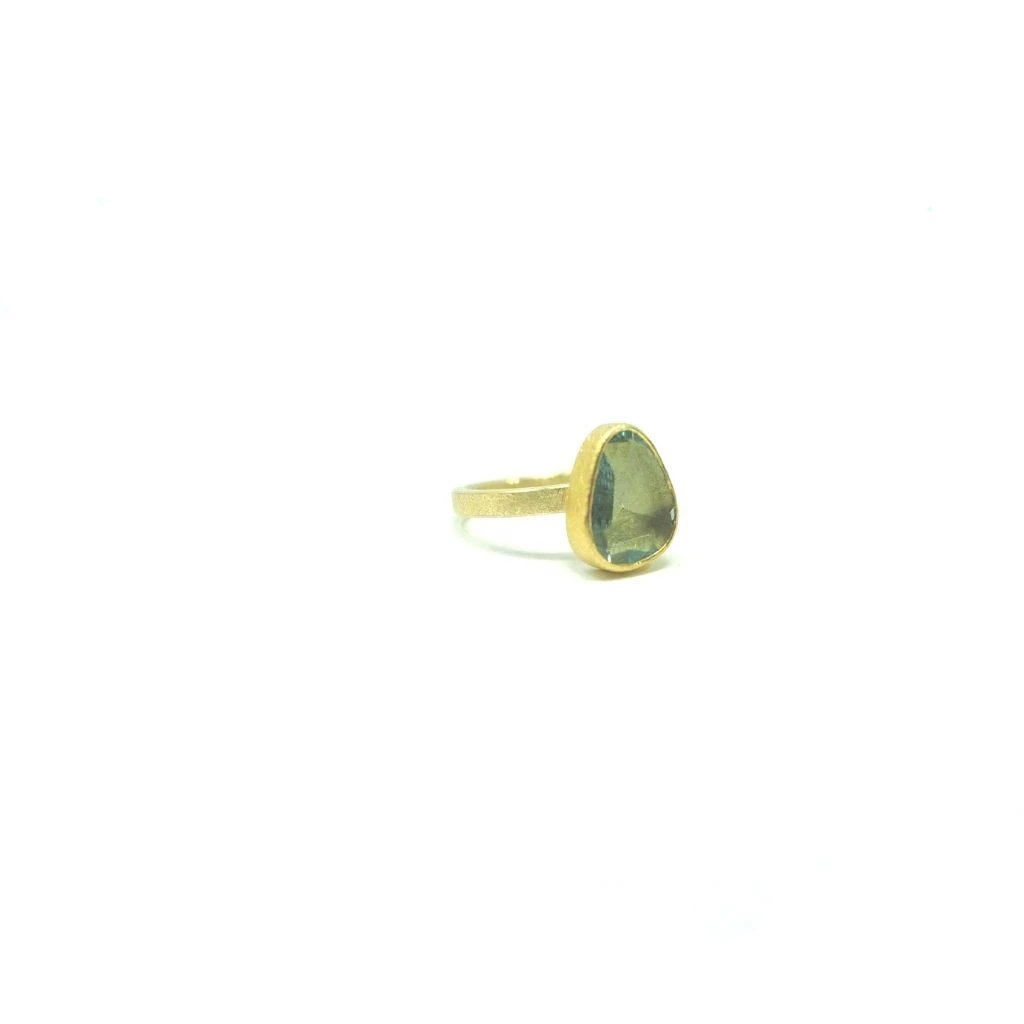 Aquamarine Gold Ring